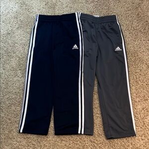 Adidas Black Gray Track pants boys size 8+
